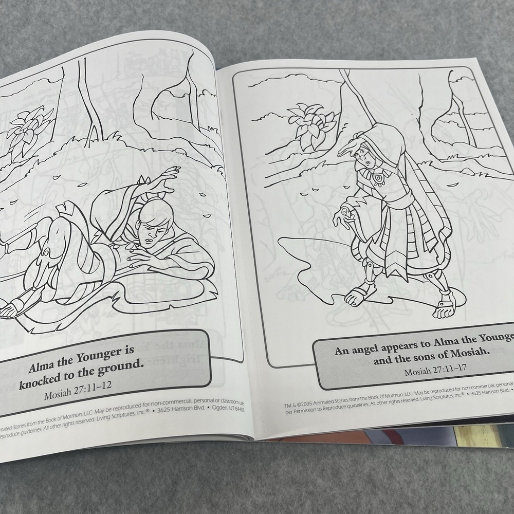 Book Of Mormon Activity Books Lot 6 Animated Stories Coloring Religious LDS Kids - Picture 15 of 16